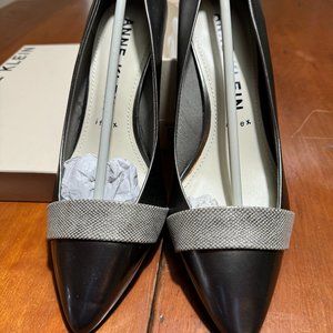 VERY gently used Anne Klein silver low heels, women's size 9
